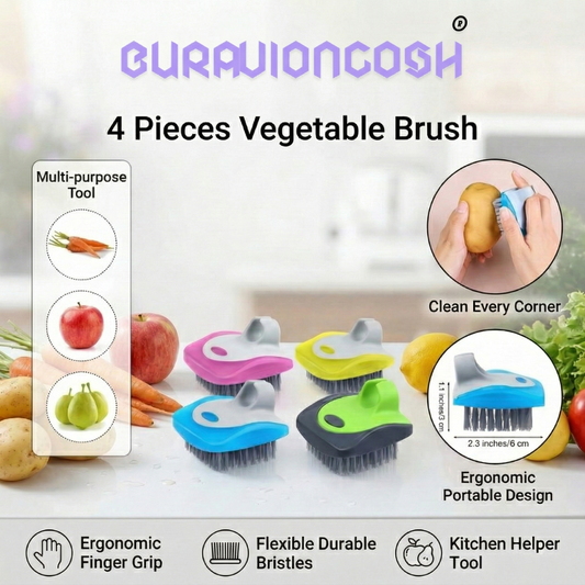Buravioncosh® 4 Pieces Vegetable Brush
