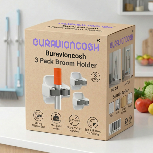 Buravioncosh® 3 Pack Broom Holder